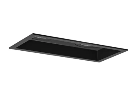 ELCO Lighting EKCM218B2BB Koto Multiple Double Head Trim - Black