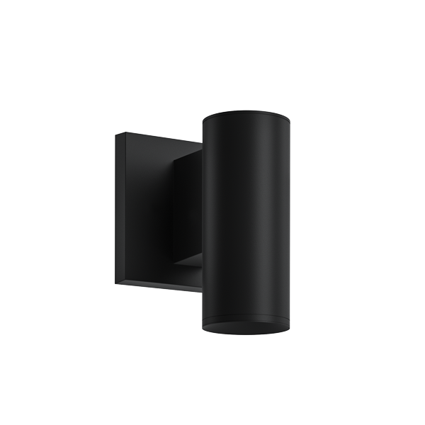 Elco Lighting E25NYB-09SD 2″ Koto Sylo™ Wall Mount Downlight - 10.5W, 950 lm, Sunset- Dimming, 95 CRI, cUL Wet-Rated & Title 24 Compliant (All Black Finish)