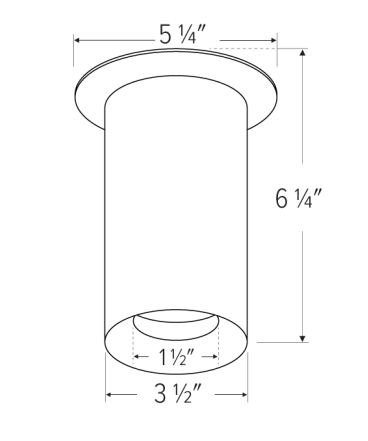 Elco Lighting EKS36SFS 3" Koto Sylo™ Surface Mount Fixture, All Silver