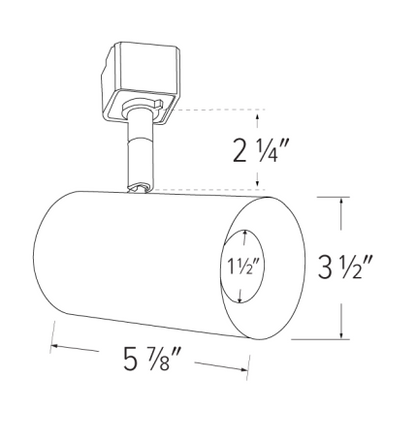 Elco Lighting EKS36TRW 3" Koto Sylo™ Track Head Fixture, All White
