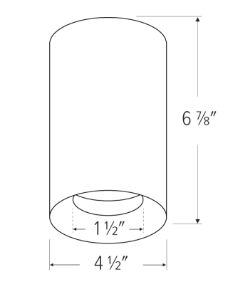 Elco Lighting EKS42SFS 4" Koto Sylo™ Surface Mount Fixture, All Silver