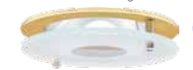 ELCO Lighting EL1426G 4" Chrome Reflector with Suspended Frosted Glass Trim Gold Ring
