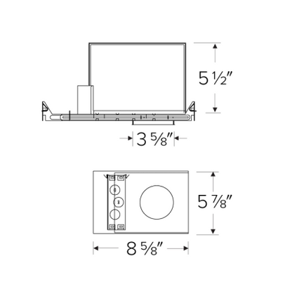 Elco Lighting EL386ICDXA 3" 0-10V MAX. Adjustability IC Airtight New Construction Housing, 0-10V/Triac/ELV