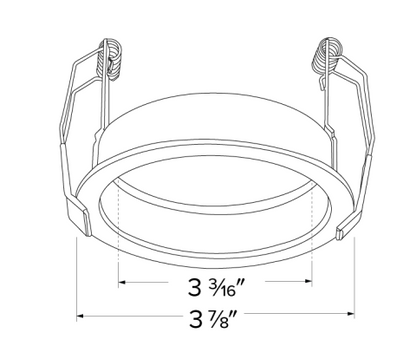 Elco Lighting EL3WCRW 3" Knife Edge Wood Ceiling Trim, All White
