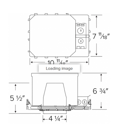 Elco Lighting EL48FICDXA 4" 0-10V New Construction 2-Hour Fire Rated Housing, Voltage 120/277V, Wattage 14W