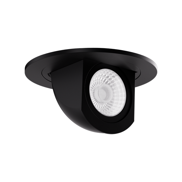 Elco Lighting EL497CT5B2 4" Round LED Adjustable Pull-Down Insert w/5-CCT Switch - 12W, 950 Lumens, 2700K-5000K Adjustable, Triac/ELV Dimmable, 36° Beam, CRI 93+, 120V, Damp Rated, All-Black