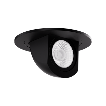 Elco Lighting EL497CT5B2 4" Round LED Adjustable Pull-Down Insert w/5-CCT Switch - 12W, 950 Lumens, 2700K-5000K Adjustable, Triac/ELV Dimmable, 36° Beam, CRI 93+, 120V, Damp Rated, All-Black