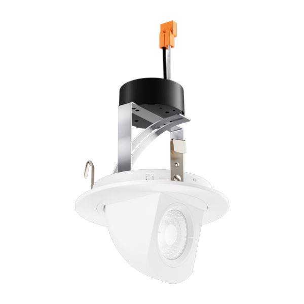 Elco Lighting EL497SDW2 4" Round LED Adjustable Pull-Down Insert (2nd Generation) - 11W - 950 LM - Sunset - 120V - White
