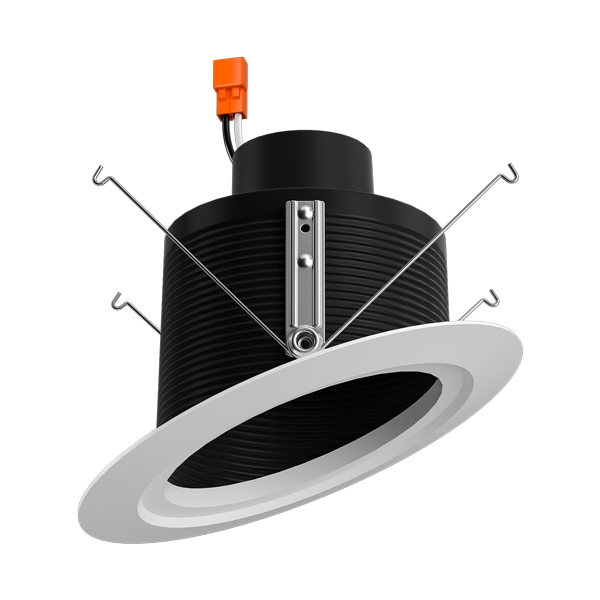 Elco Lighting EL511CT5B 5" Sloped Ceiling LED Baffle Inserts - 15W - CCT Selectable - 120V - Finish: Black with White Trim
