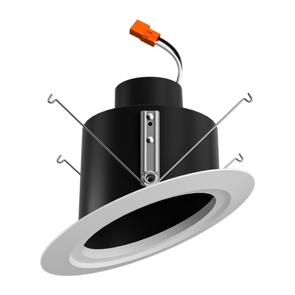 Elco Lighting EL512CT5B 5" Sloped Ceiling LED Reflector Inserts - 1050 - 5CCT - 1050  LM - 120V - Black with White Trim