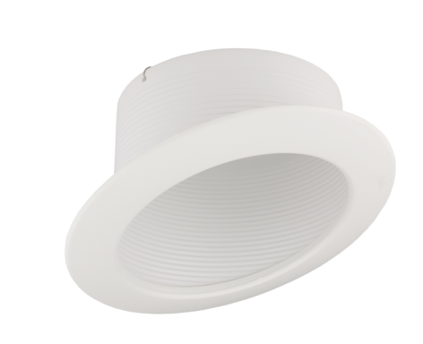 Elco Lighting EL623W 6" Sloped Baffle with Coil Springs Trim, All White