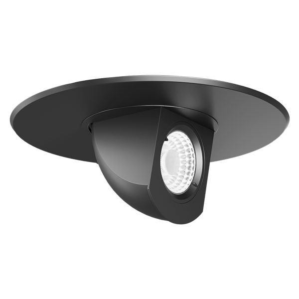 Elco Lighting EL697CT5B2 6" Round LED Adjustable Pull-Down Insert w/5-CCT Switch - 11W, 950 Lumens, 2700K-5000K Adjustable, Triac/ELV Dimmable, CRI 90+, 120V, Damp Rated, All-Black