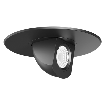 Elco Lighting EL697CT5B2 6" Round LED Adjustable Pull-Down Insert w/5-CCT Switch - 11W, 950 Lumens, 2700K-5000K Adjustable, Triac/ELV Dimmable, CRI 90+, 120V, Damp Rated, All-Black