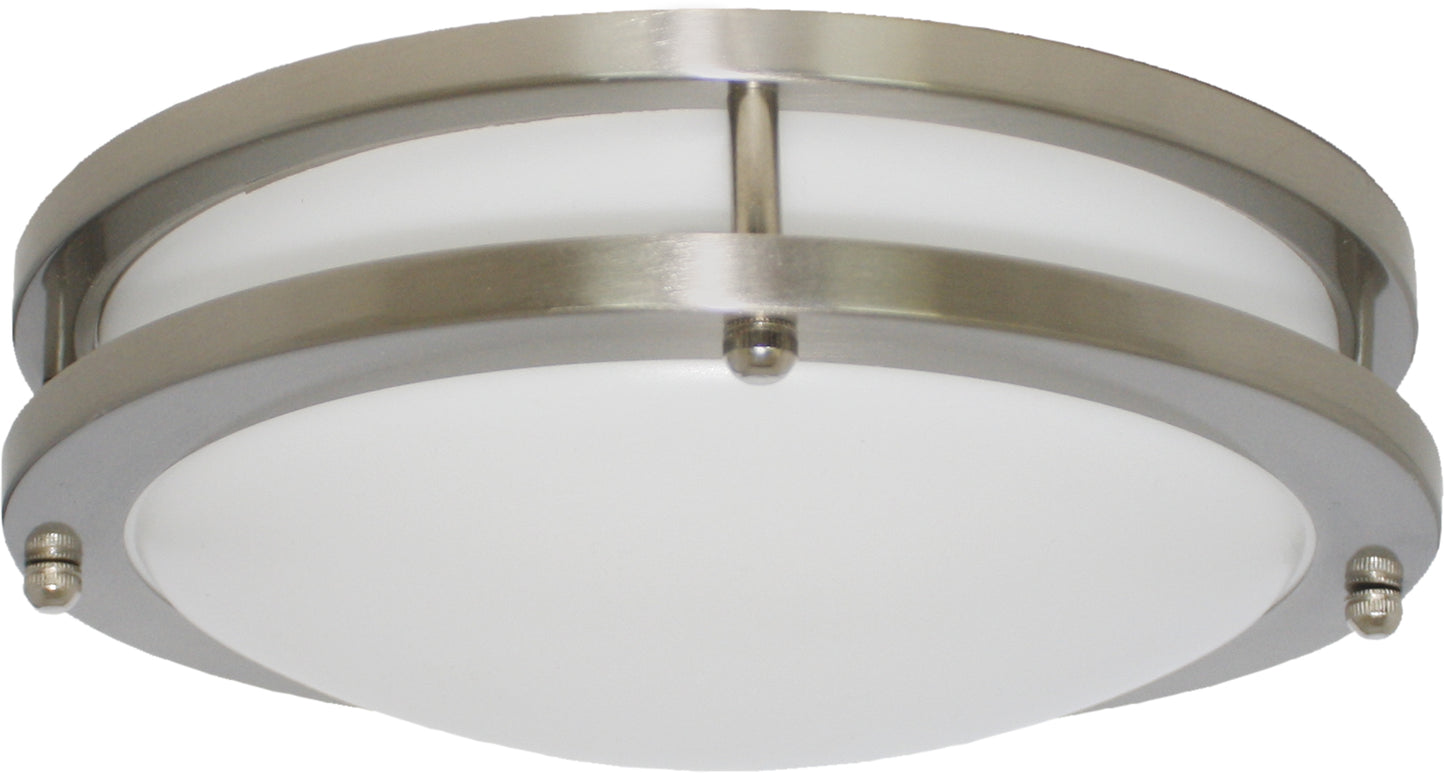 Elco Lighting ELD16CT5W Darby™ LED High Lumen Double Ring Ceiling Light - 22W- CCT Selectable - 120V - Finish: Nickel