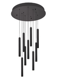 AFX Lighting ELIP01L30UDBKRND9 Eli 9 Light 24 inch Black Pendant Ceiling Light