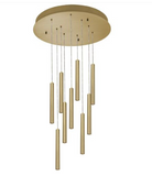 AFX Lighting ELIP01L30UDSBRND9 Eli 9 Light 24 inch Satin Brass Pendant Ceiling Light