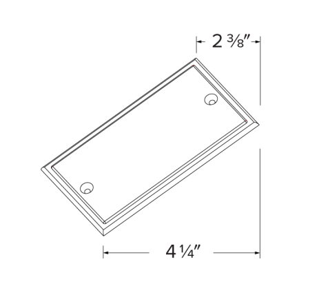 Elco Lighting ELJ242CVR Junction Box Cover - 4 1/4" L x 1 3/8" W