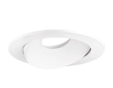 ELCO Lighting ELK3679W 3" Round Directional Gimbal Trim - All White Finish