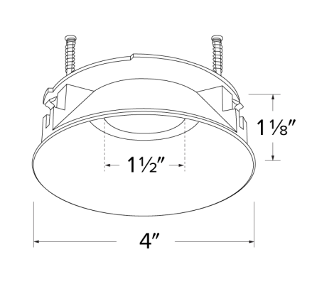 Elco Lighting ELK408H 4" Round Trimless Smooth Reflector Trim, Haze