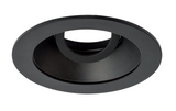 Elco Lighting ELK4111BB 4" Round Adjustable Reflector with Clear Glass Lens, All Black