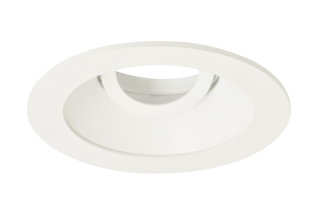 Elco Lighting ELK4111W 4" Round Adjustable Reflector with Clear Glass Lens, All White