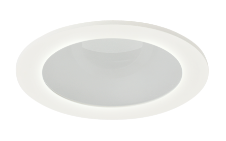 Elco Lighting ELK4112B 4" Round Adjustable Reflector with Frosted Lens, Black with White Trim