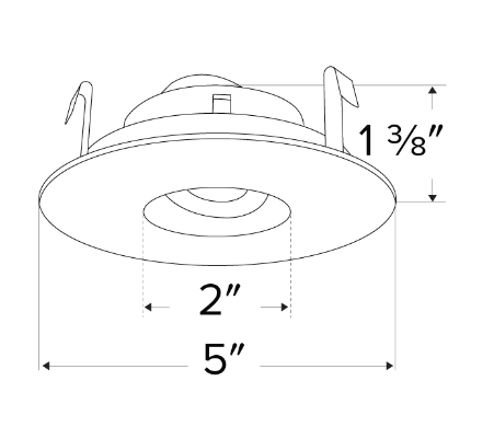 Elco Lighting ELK4125BB Pex™ 4" Round Adjustable Pinhole with Frosted Lens, All Black