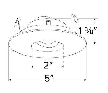 Elco Lighting ELK4125BB Pex™ 4" Round Adjustable Pinhole with Frosted Lens, All Black