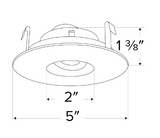 Elco Lighting ELK4125BB Pex™ 4" Round Adjustable Pinhole with Frosted Lens, All Black