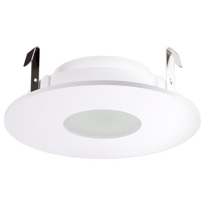 Elco Lighting ELK4125H 4″ Pex™ Adjustable Pinhole w/Frosted Lens – 25°-35° Tilt, 2″ Aperture, Twist-On Design, Damp Rated, Haze/White Trim (Koto™ Compatible)