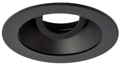 Elco Lighting EKCL4111BB Pex™ 4" Round Adjustable Reflector with Clear Glass Lens - Black