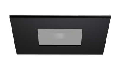 Elco Lighting ELK4212BB Pex™ 4" Square Adjustable Pinhole with Frosted Lens, All Black