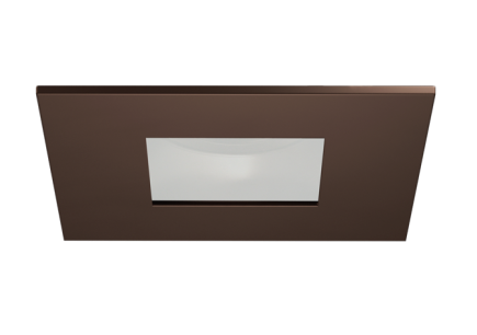Elco Lighting ELK4212BZ Pex™ 4" Square Adjustable Pinhole with Frosted Lens, All Bronze