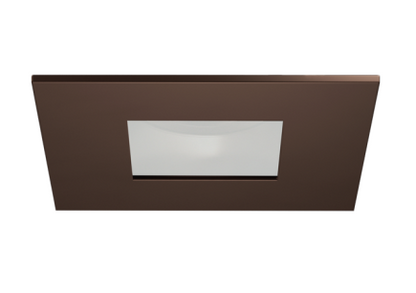 Elco Lighting ELK4212BZ Pex™ 4" Square Adjustable Pinhole with Frosted Lens, All Bronze