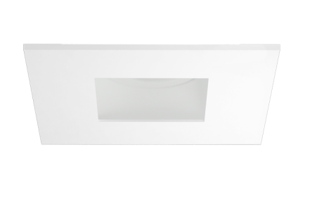 Elco Lighting ELK4212W Pex™ 4" Square Adjustable Pinhole with Frosted Lens, All White