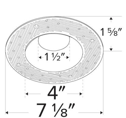 Elco Lighting ELK430BZ 4" Round Trimless Adjustable Smooth Reflector Trim, All Bronze