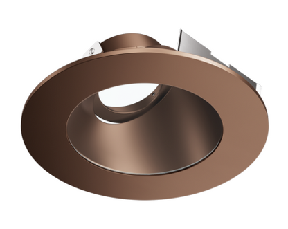 Elco Lighting ELK4347BZ 4" Universal Sloped Ceiling Koto™ Trim with Clear Glass, All Bronze