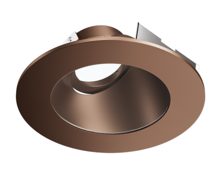 Elco Lighting ELK4347BZ 4" Universal Sloped Ceiling Koto™ Trim with Clear Glass, All Bronze