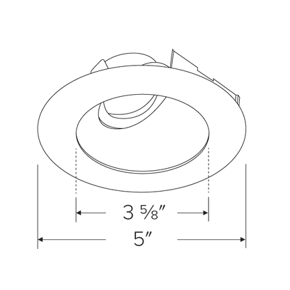 Elco Lighting EKCL4357W Pex™ 4" Universal Sloped Ceiling Koto™ Trim - White Finish