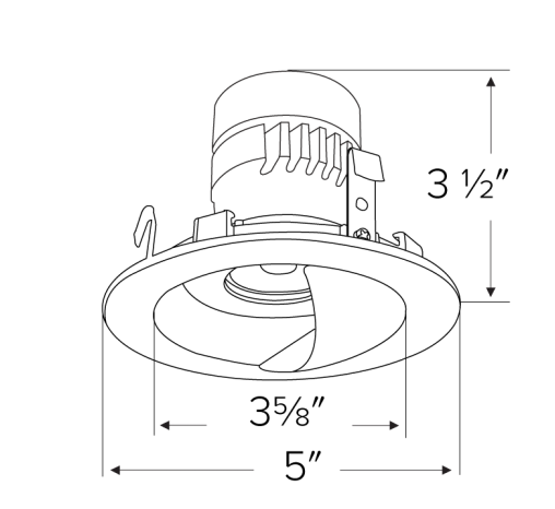 Elco Lighting ELK4715BZ Unique™ 4" Diecast Round Wall Wash Trim for Koto Module, All Bronze