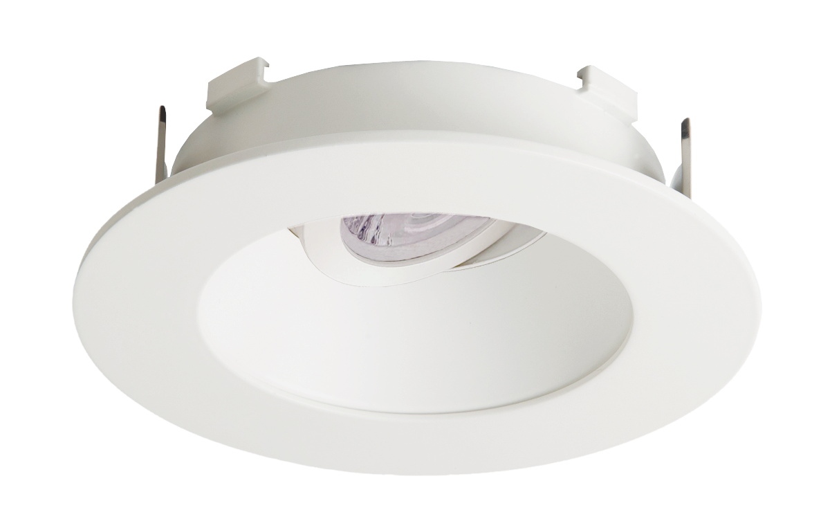Elco Lighting EKCL4721WW 4″ Flexa™ Round Adjustable Reflector for Canless Koto™ Module – 35° Adjustable, Twist-On Design for Ceilings Up to 1.25″, Diecast White Trim, 5″ O.D.