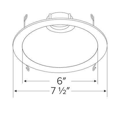 Elco Lighting ELK6429W 6" Pex™ Round Adjustable Reflector for Koto Module, All White