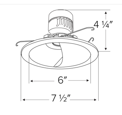 Elco Lighting ELK6715BZ Unique™ 6" Diecast Round Wall Wash Trim for Koto Module, All Bronze