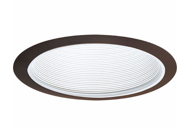 ELCO Lighting ELM30WBZ Modern White with Bronze Medium Base 6" Recessed Light Metal Baffle Recessed Lighting