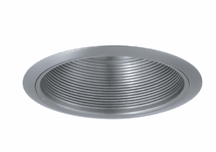 ELCO Lighting ELM40N Modern Nickel Medium Base 6" Recessed Light Metal Stepped Baffle Ceiling Recessed Light