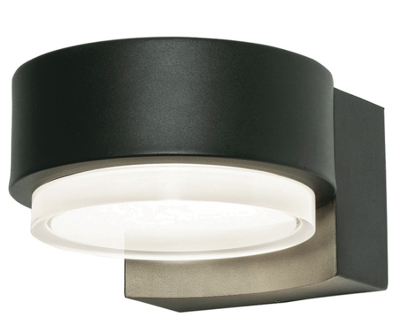 AFX Lighting ELMW0704LAJUDBK 7" Elm Outdoor Wall Sconce, Voltage 120V-277V, Wattage 20W, Multi-Color Temperature, 1000 Lumens, Black Finish