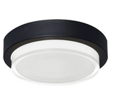 AFX Lighting ELMW11LAJUDBK 1-lt 11" LED Outdoor Flush Mount, CCT Selectable