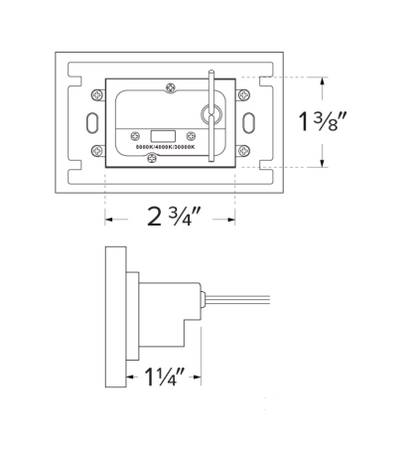 Elco Lighting ELST28CT3BZ Mini LED Angled Louver Step Light with 3-CCT Switch, Lumens 50 lm, Multi Color Temperature, All Bronze