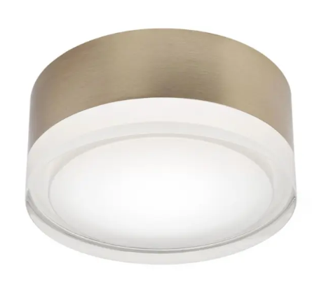 AFX Lighting EMAF06LAJD1SB Emma 6" LED Flush Mount, Wattage 15W, Multi-Color Temperature, Voltage 120V, Satin Brass