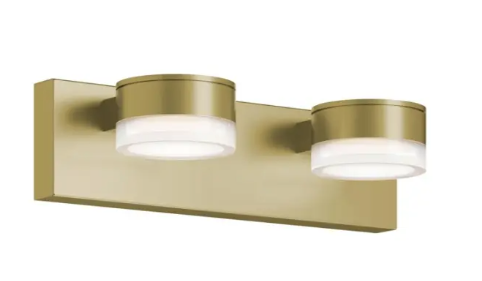 AFX Lighting EMAV1604LAJUDLB Emma 16" LED Vanity Light, Wattage 14W, Multi-Color Temperature, Voltage 120-277V, Light Antique Brass